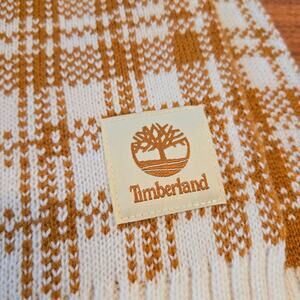 Timberland Unisex Sweater Scarf Plaid Gorpcore NWT White Gold Rectangle Preppy